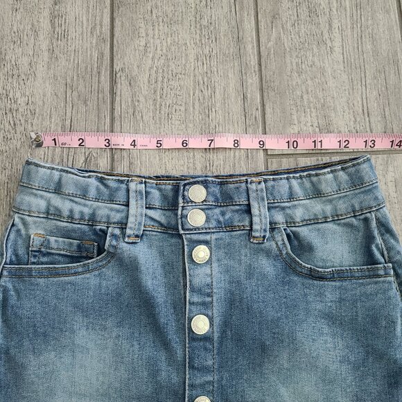Jessica Simpson Rue girls Mid Rise Button-Front Denim Skirt – Size 14 - Picture 7 of 11